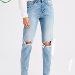 American Eagle Distressed Mom Jeans